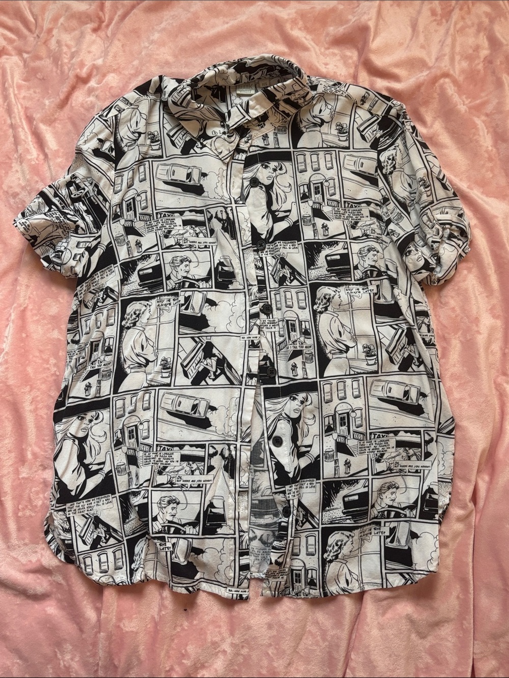 Twik Simons comic button down shirt